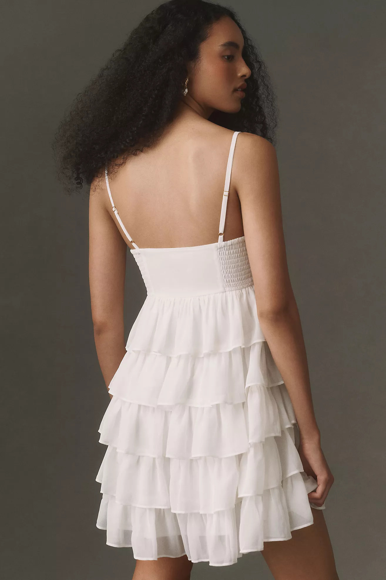 BHLDN Ruffle Deco Mini Dress | Anthropologie (US)