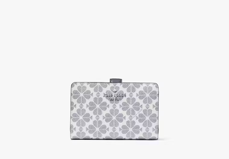 Signature Spade Flower Medium Compact Bifold Wallet | Kate Spade Outlet