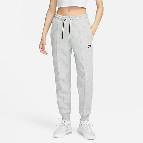 Nike Women's Sportswear Tech Fleece Jogger Pants in Grey/Dark Grey Heather Size XS Cotton/Polyester/Fleece | Finish Line (US)