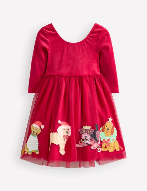 Velvet Tulle Appliqué Dress | Boden (US)