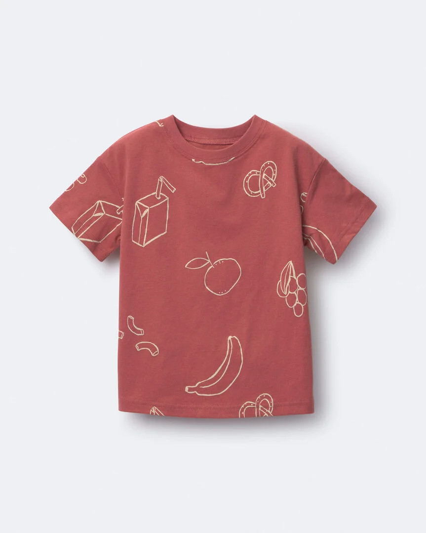 Toddler Relaxed Tee in Snack Print - Red - Otter Avenue | Carter's | Carter's Inc