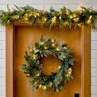Pre-Lit Faux Mixed Seeded Eucalyptus Wreath & Garland | West Elm (US)