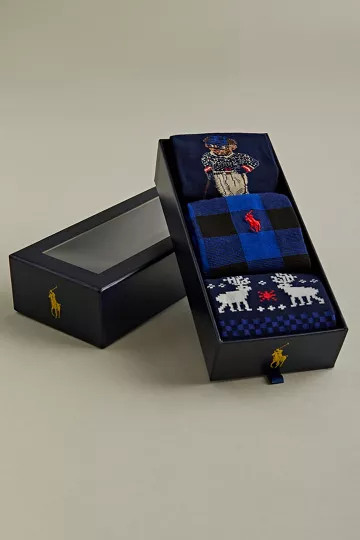 Polo Ralph Lauren Plaid Bear Reindeer Socks 3-Pack | Urban Outfitters (US and RoW)
