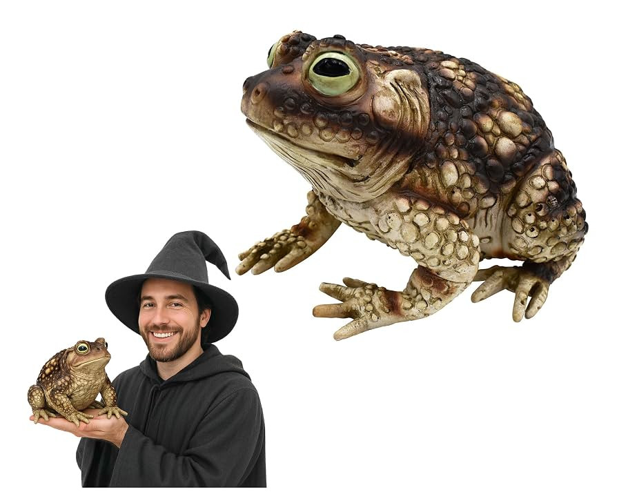 Nicky Bigs Novelties Realistic Giant Green Witch Toad Halloween Prop 10” Latex Frog Statue for ... | Amazon (US)