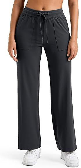 Colorfulkoala Dreamlux Wide Leg Sweatpants Women Lounge Flared Jogger Pants Baggy Sweatpants with... | Amazon (US)