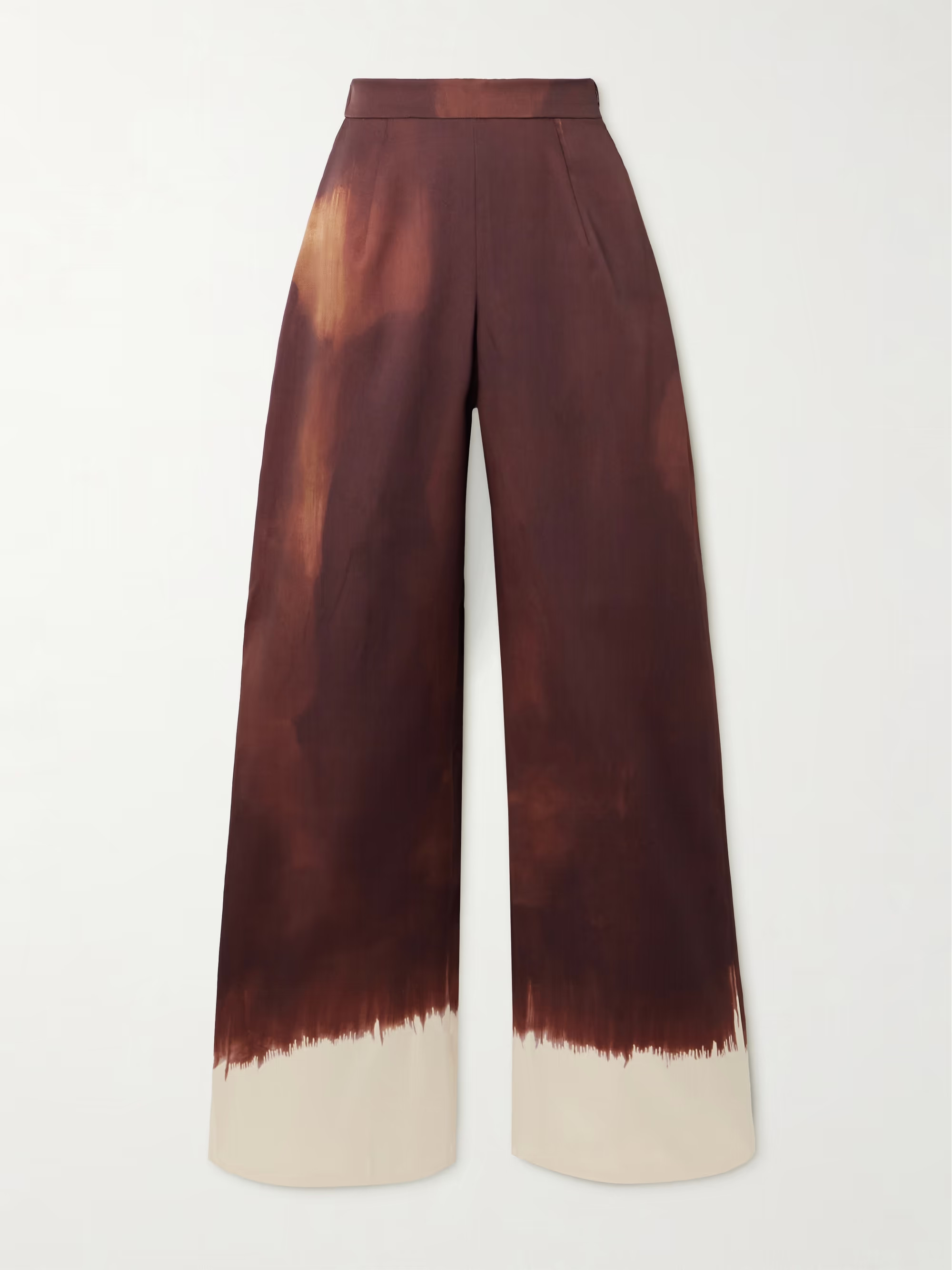 Tie-dyed satin-twill wide-leg pants | NET-A-PORTER (UK & EU)