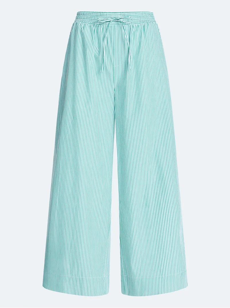 Free Assembly Women's and Women's Plus Cotton Poplin Cropped Wide Leg Pants, 26" Inseam, Sizes XS... | Walmart (US)