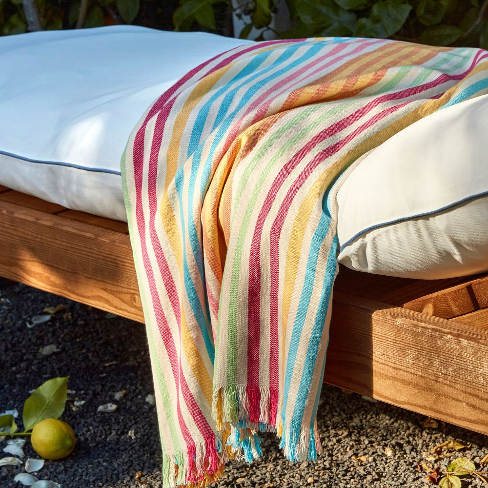 Upcycled Stripe Turkish Towel | GreenRow