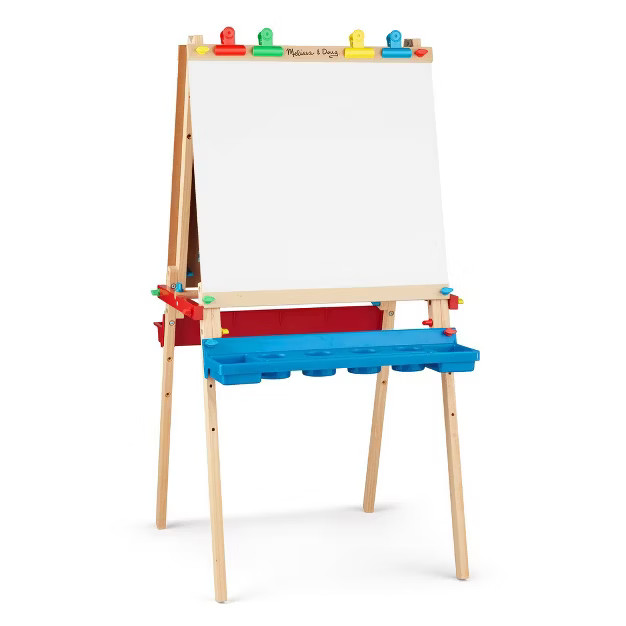 Melissa & Doug Deluxe Standing Art Easel - Dry-Erase Board, Chalkboard, Paper Roller | Target