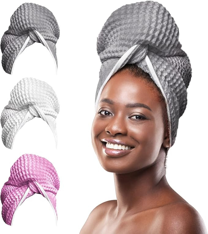 desired body Microfiber Hair Towel - Premium Anti Frizz Hair Drying Wrap for Women & Men - Large ... | Amazon (US)