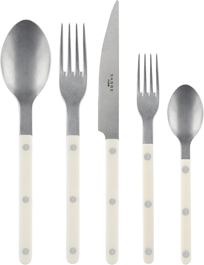 SABRE PARIS - 20-Piece Flatware Set For 4 - Bistrot Vintage Collection - Knives, Forks, Soup Spoo... | Amazon (US)