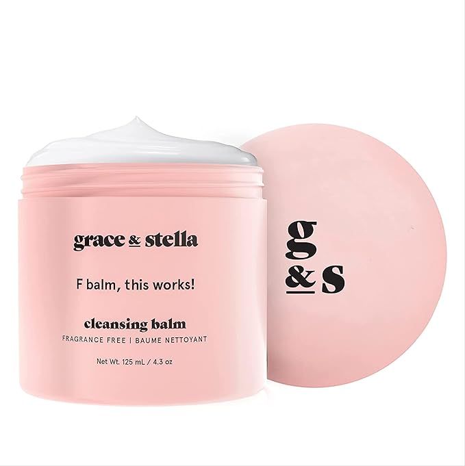 grace & stella Cleansing Balm (4.3 oz/125 ml) Makeup Cleansing Balm - Makeup Remover Balm for All... | Amazon (US)