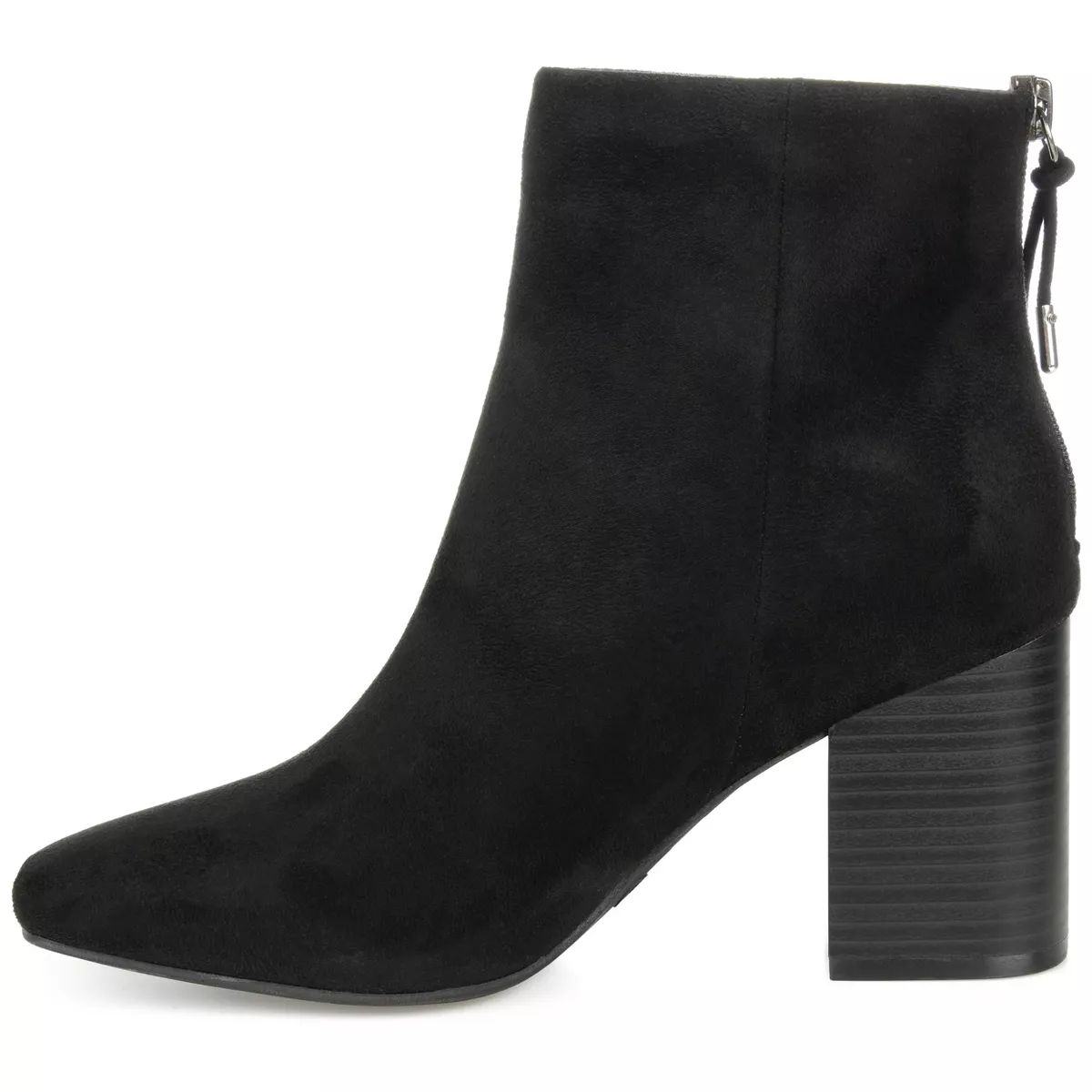 Journee Collection Womens Audrina Tru Comfort Foam Back Heel Zip Stacked Heel Booties | Target