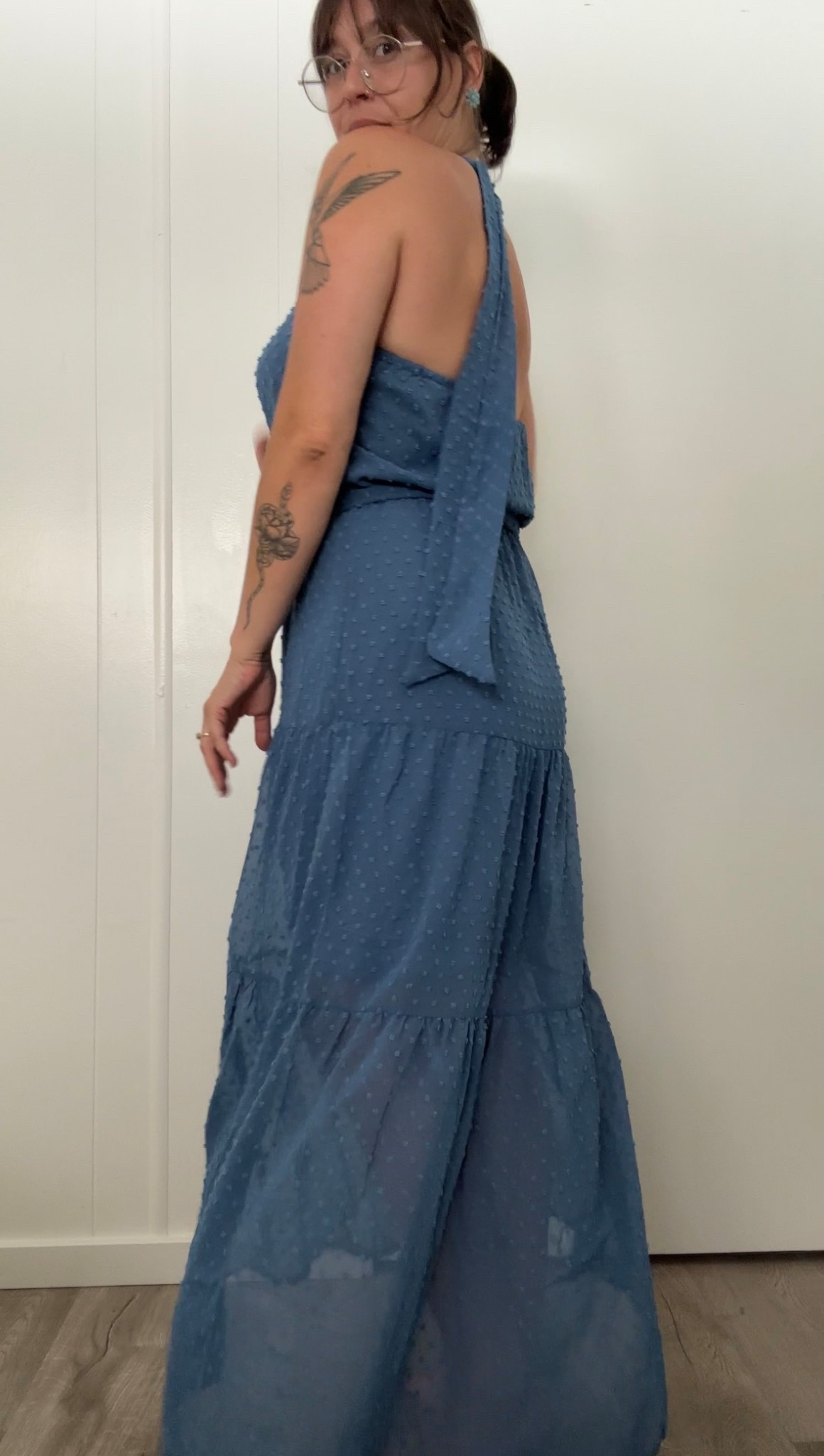 Beautiful blue maxi dress for any occasion! I am obsessed with the neck and the low back. 

#LTKMidsize #LTKStyleTip #LTKSeasonal