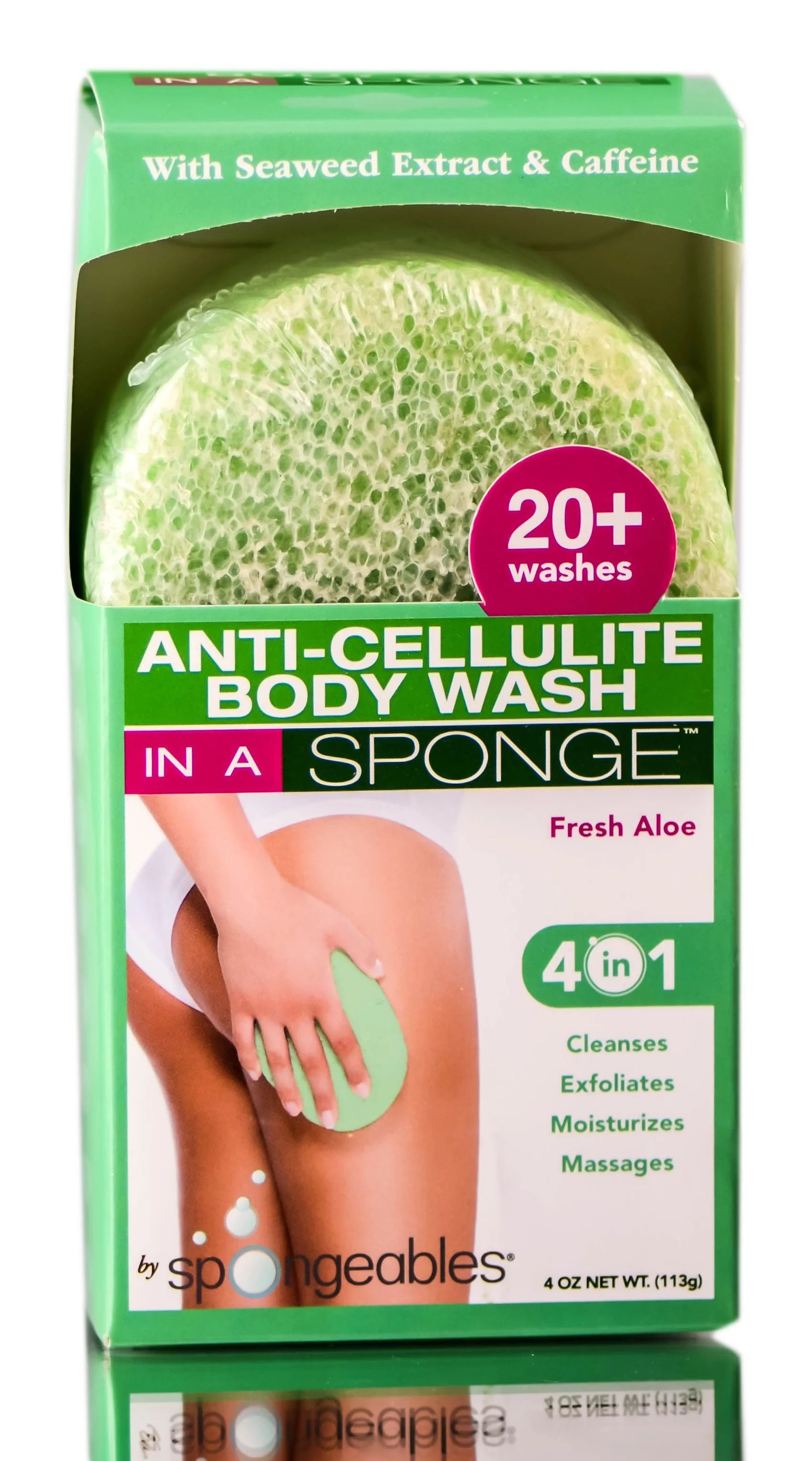 Spongeables Anti-Cellulite Body Wash Sponge - Fresh Aloe - Walmart.com | Walmart (US)