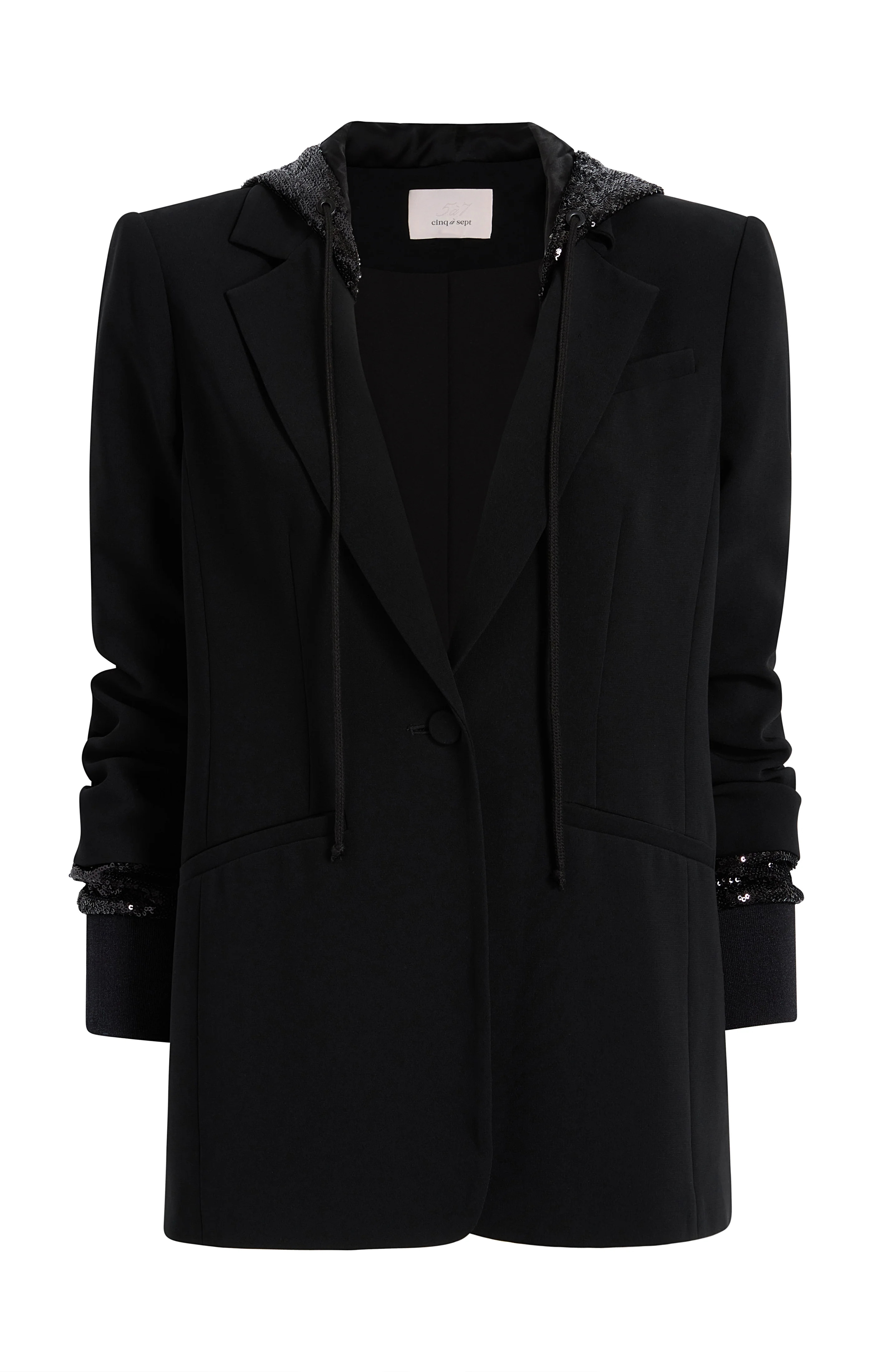 Sequin Hooded Khloe Blazer | Cinq à Sept
