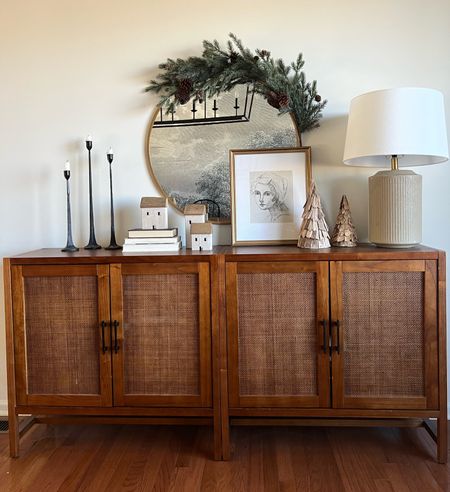 Holiday sideboard, console table, target, round mirror 

#LTKSeasonal #LTKHoliday #LTKhome