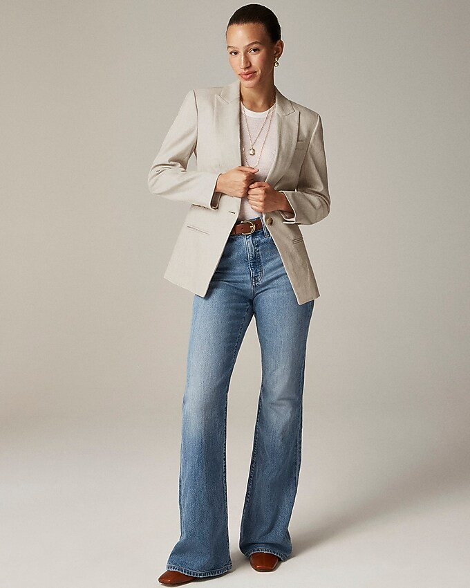 Alexandra blazer in stretch linen blend | J. Crew US