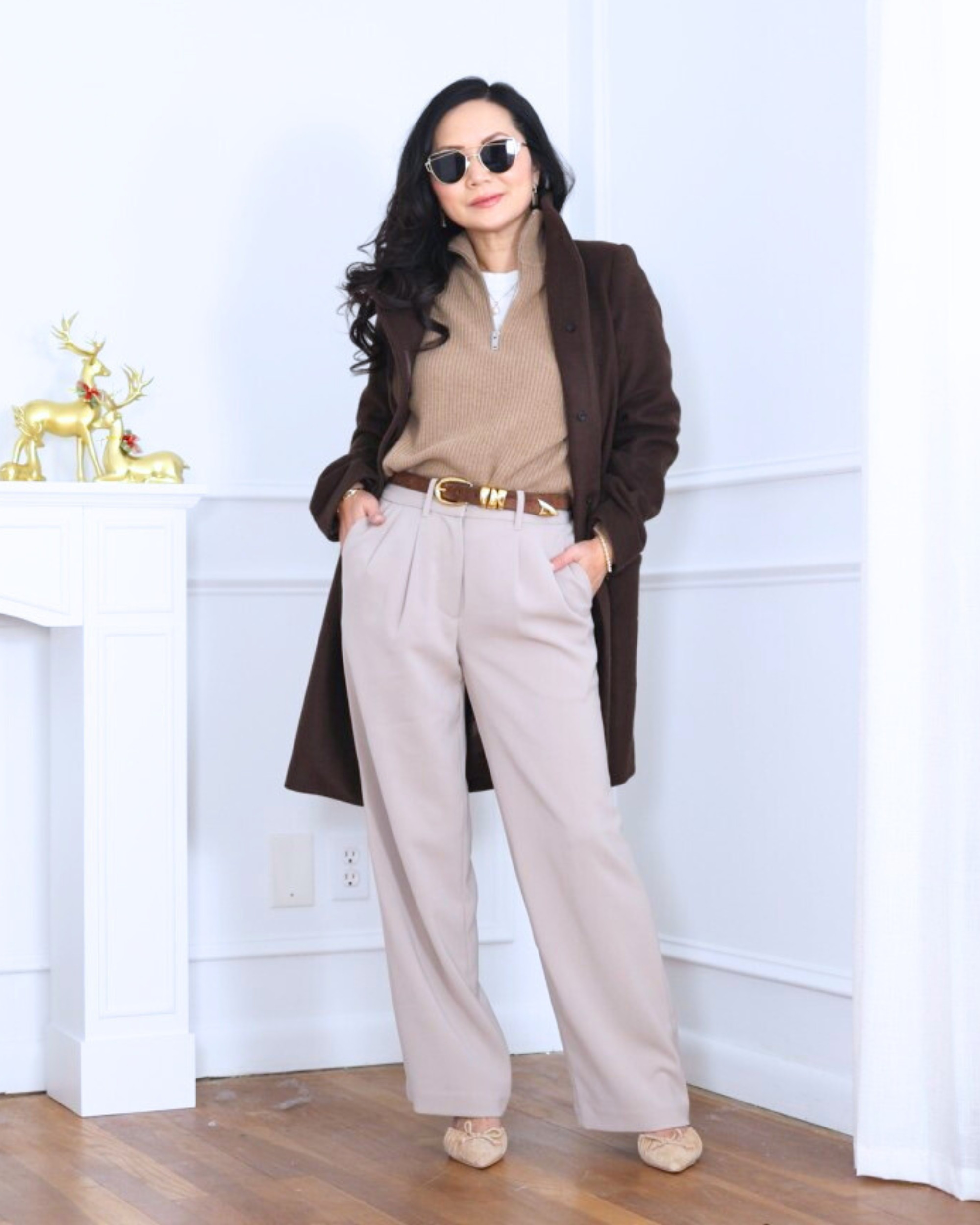 Wrapped in a cozy cocoon coat layered over a quarter-zip sweater and wide-leg pants from Quince—clean, comfy, and effortlessly polished for cool days when you want to look put-together without trying too hard. I’m 5’2, wearing size XS.

#LTKootd #LTKPetite #LTKOver40