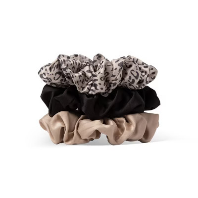 The Hair Edit Grand Ruched Ribbon Satin Scrunchies - 3pk | Target