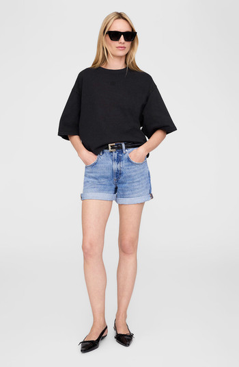 ANINE BING Myers Cropped Tee | Nordstrom | Nordstrom