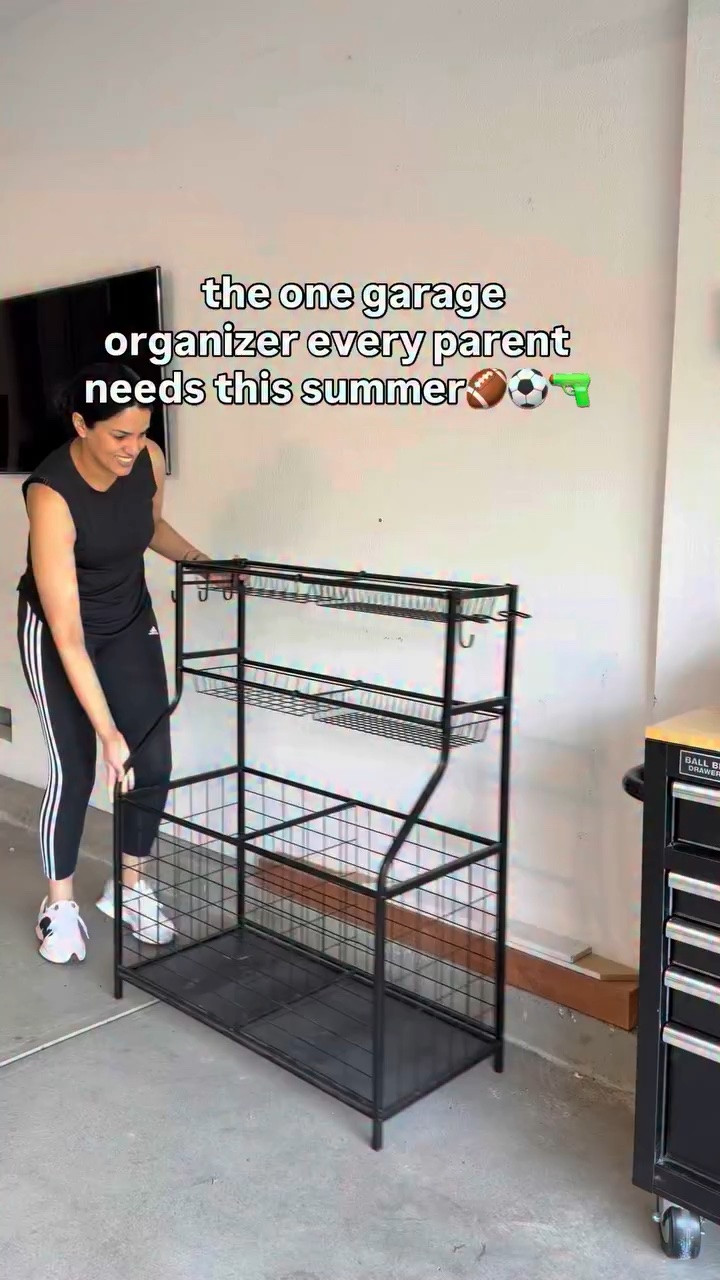 If your garage looks like a toy explosion… you need to see this. Watch how this one organizer stores our water guns, basketballs, soccer balls, helmets, and all the outdoor gear in one place⚽️summer is so much more fun when the kids can actually find their own gear☀️🙌

#momhack #garageorganization #parentinghacks #garage #summertime

#LTKKids #LTKHome #LTKmomlife