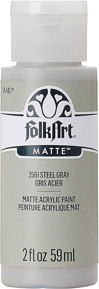 FolkArt Acrylic Paint in Assorted Colors (2 oz), 2561, Steel Gray | Amazon (US)