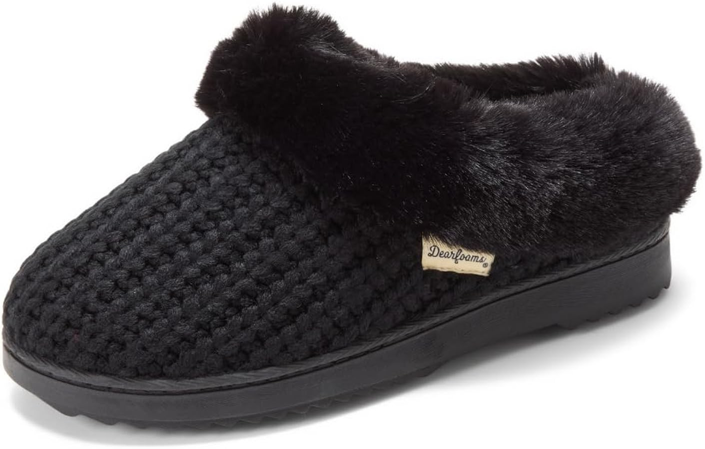 Dearfoams Women's Memory Foam Cozy Soft House Slippers Gifts for Women Hannah Knit Clog House Sho... | Amazon (US)