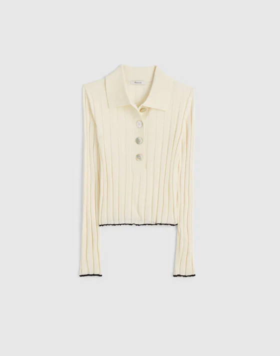 Ribbed Polo Sweater | Madewell