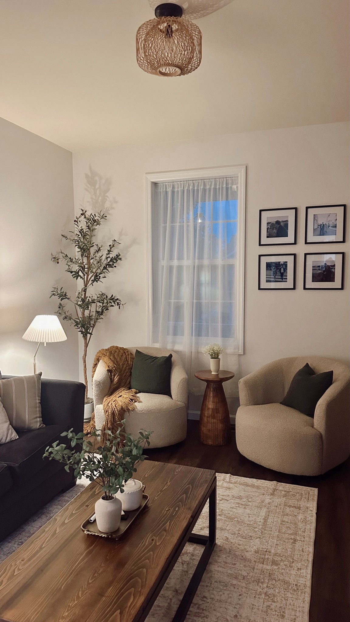 obsessed with these boucle swivel chairs 🤍 they instantly made our living room feel modern, cozy + elevated. the best part? they’re from walmart 🙌 such a high-end look for an affordable price. these taupe swivel accent chairs are perfect for a reading nook, living room, or bedroom corner.

#LTKHome