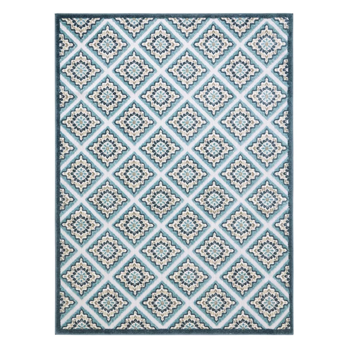 TOWN & COUNTRY EVERYDAY Brooks Retro Geo Indoor Outdoor Area Rug, UV Fade Resistant, High-Low Pil... | Target