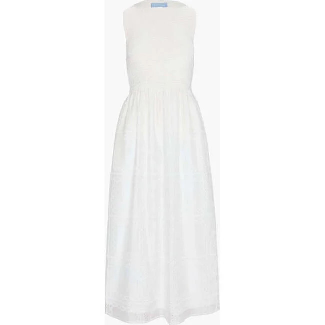 Hill House Home | The Cosima Nap Dress, (White Patchwork Organza, Size Medium) | Maisonette | Maisonette