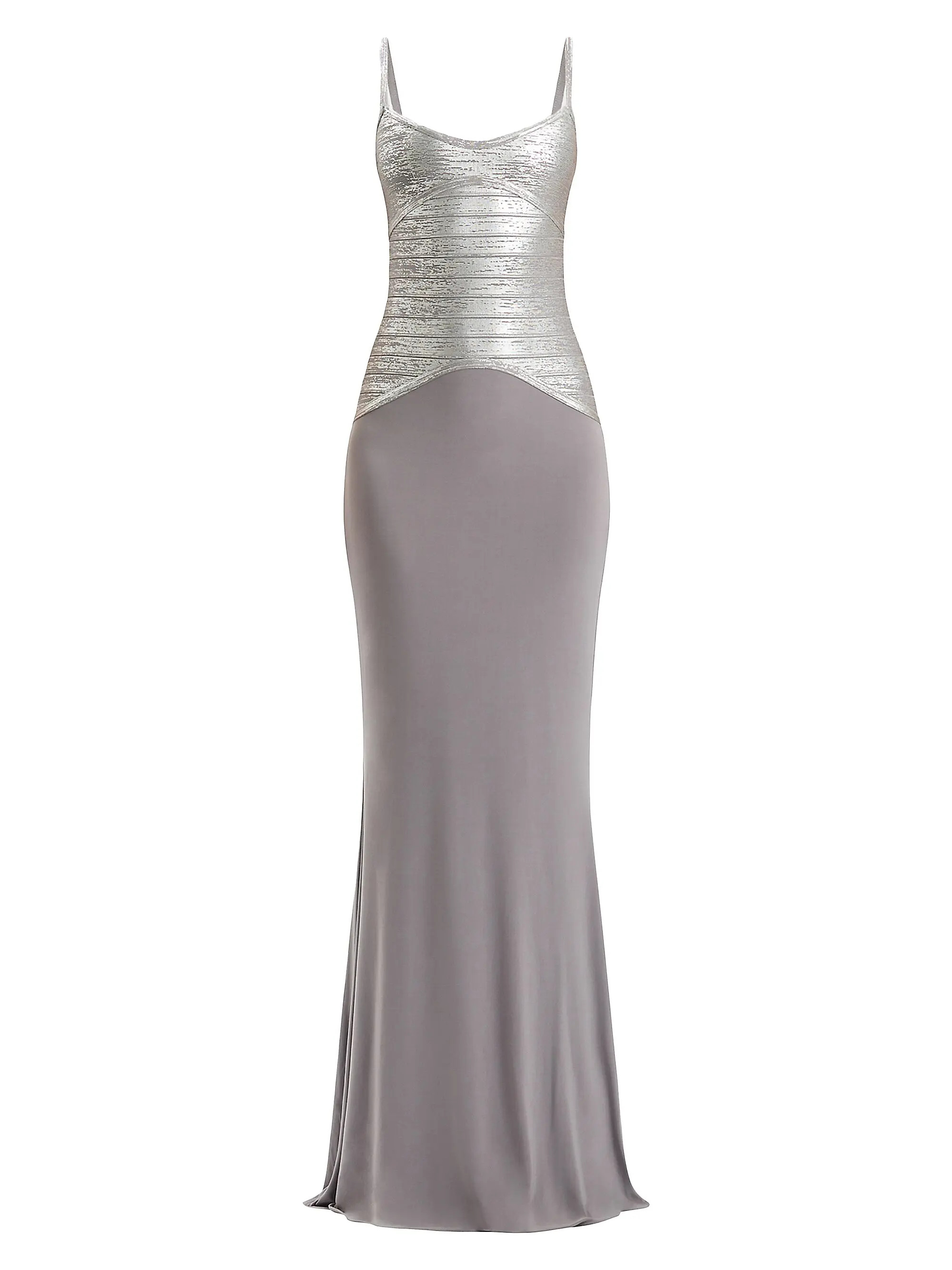 Violet Metallic Bandage Gown | Saks Fifth Avenue