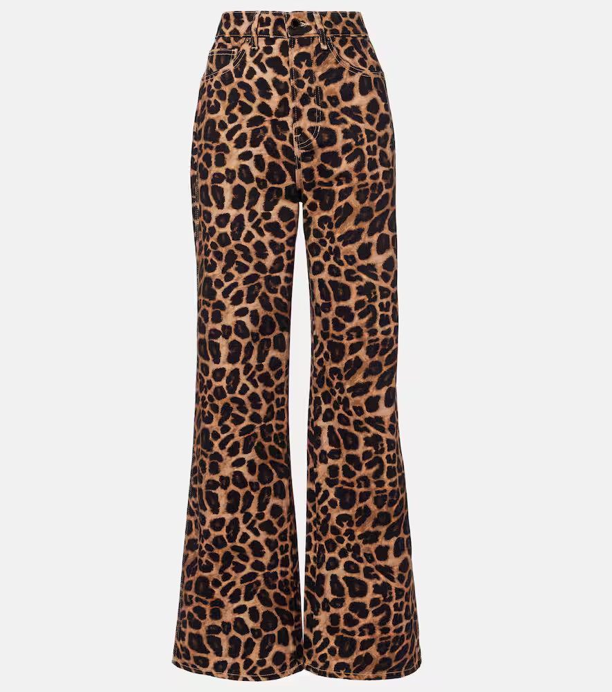 Veronica Beard Leopard-print high-rise wide-leg pants | Mytheresa (US/CA)
