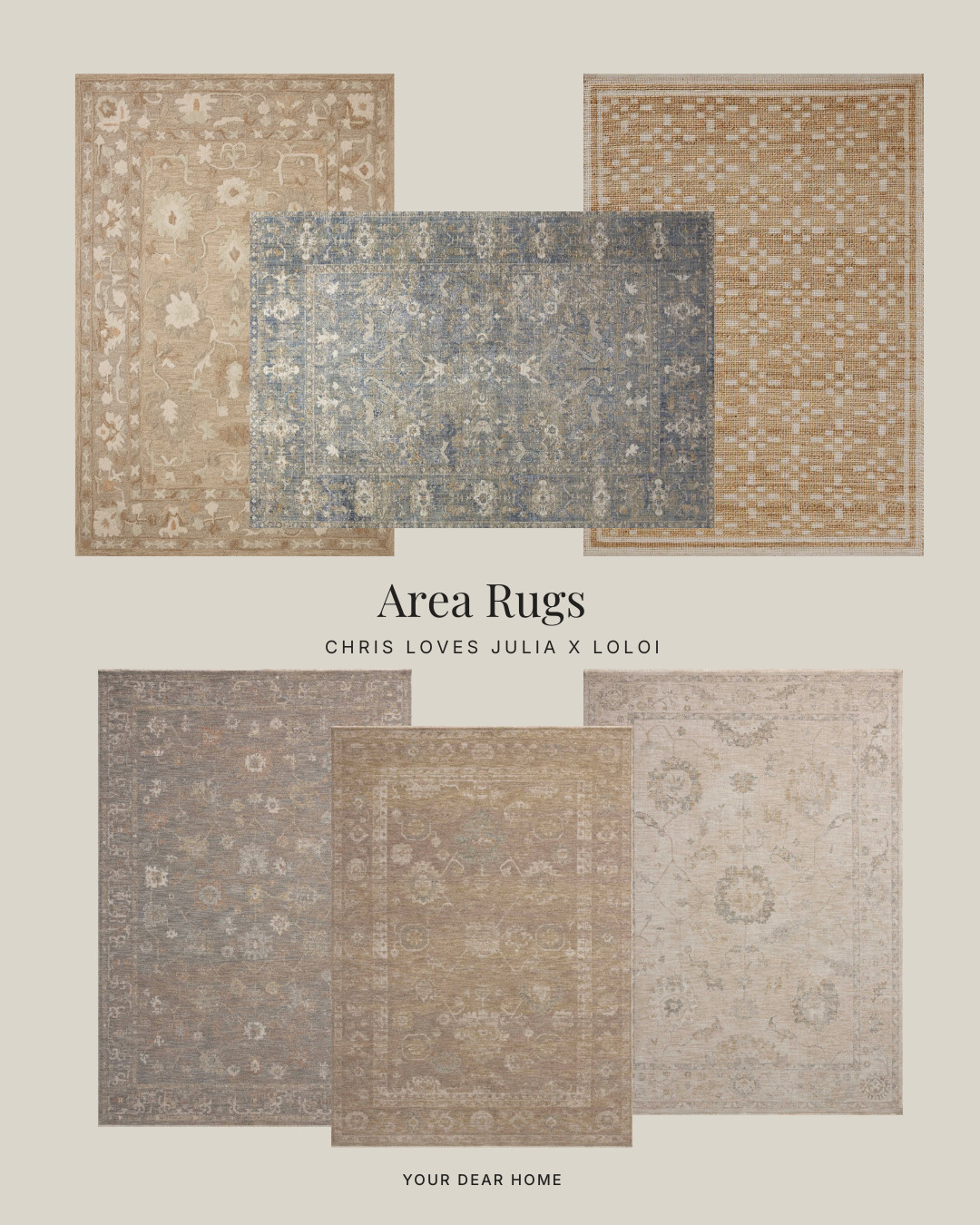 A great rug grounds the entire living room. These Chris Loves Julia x Loloi rugs are some of my go-to pieces for adding softness, pattern, and that layered designer feel. 

 #LTKHome