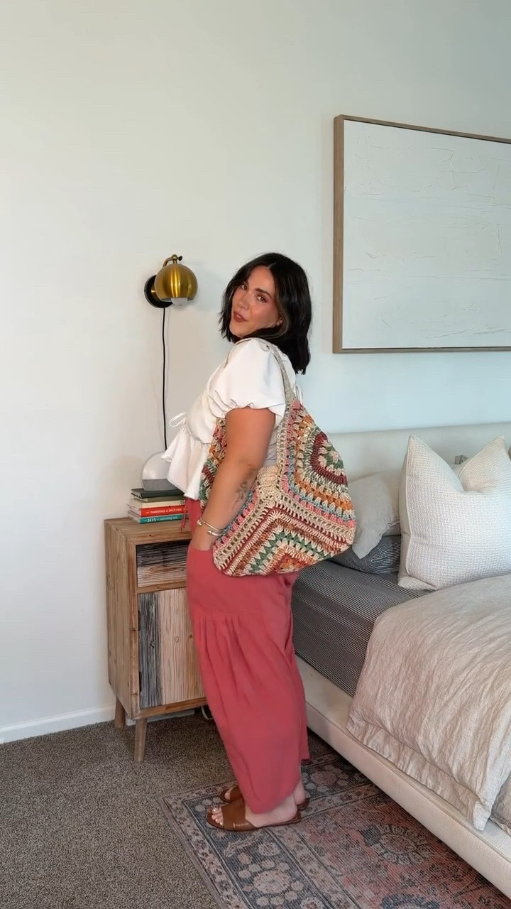 Cutie little summer outfit inspo! Bloat friendly but still super cute, I live in these pants all summer long. 
Size M pants (they run big)
L in top

#LTKootd #LTKMidsize #LTKSeasonal