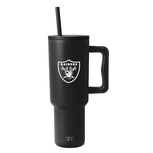 Simple Modern Officially Licensed NFL 40oz Tumbler with Handle and Straw Lid | Football Thermos Gifts for Men, Women, Christmas | Trek Collection | Las Vegas Raiders | Amazon (US)