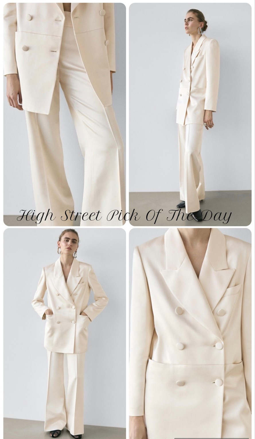 Swooon.. love this suit, so chic. Perfect for a party, date night or so useful as separates. The kind of pieces that you can forever depend on. A cream blazer is a must have for any wardrobe .. fab with denim or thrown over a dress 🤍 

#LTKdatenight #LTKwinter #LTKuk