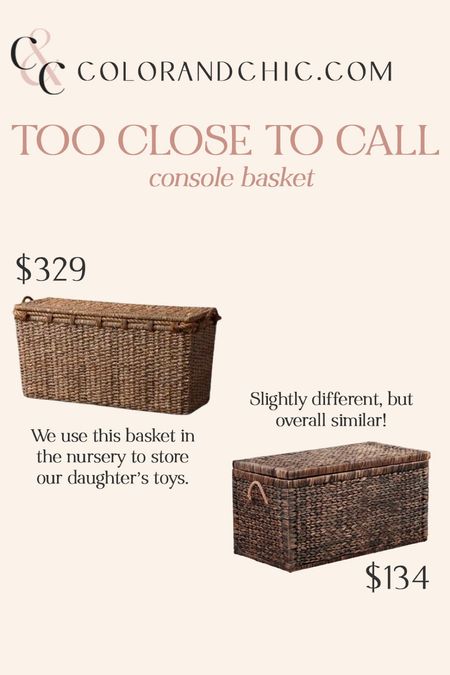 Console baskets used for storage! Very similar styles 

#LTKstyletip #LTKhome