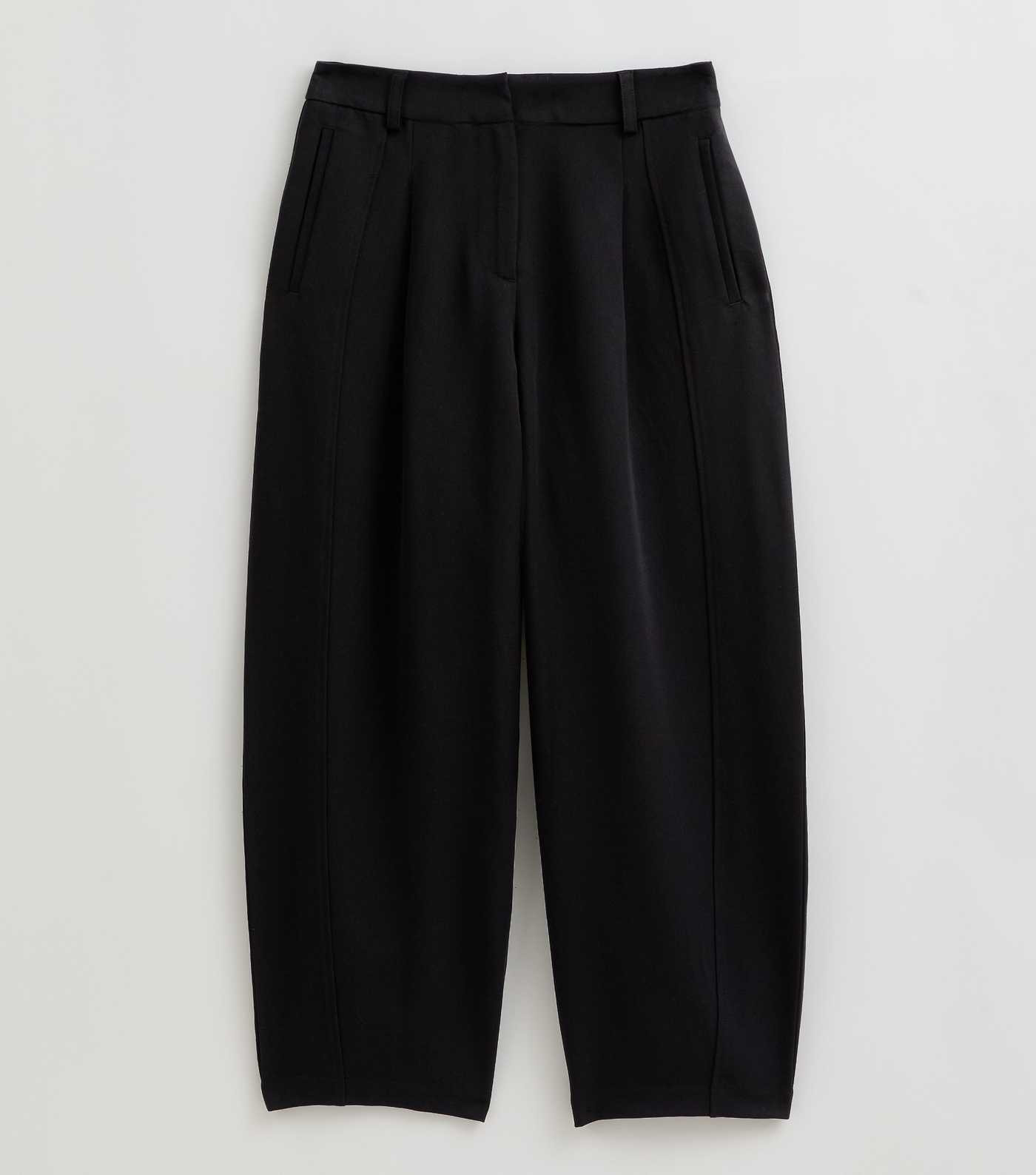 Black Barrel Leg Tailored Trousers | New Look | New Look (UK)