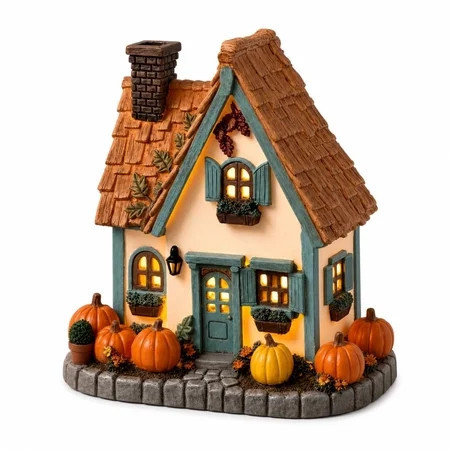 Halloween Decorations Indoor – Light-up Pumpkin House Tabletop Decoration, Haunted House Decor, Halloween Room Decor for Desk Fireplace Mantel | Walmart (US)