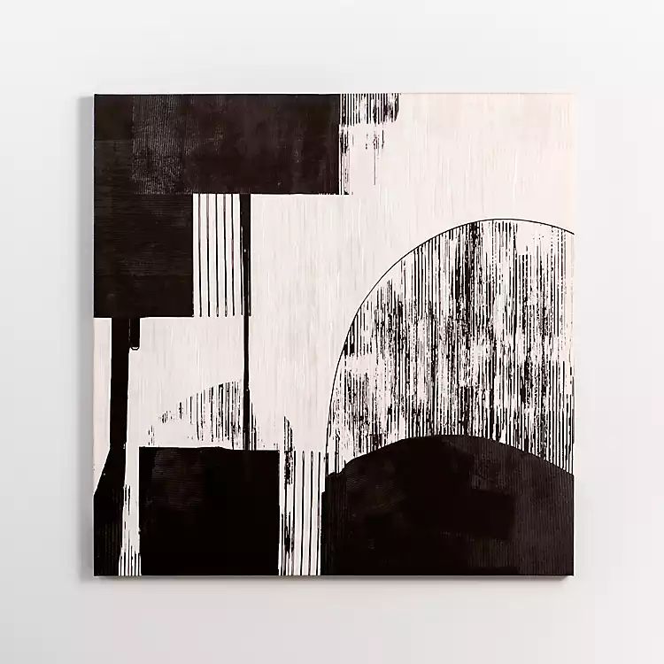 New! Black and White Abstract Canvas Art Print | Kirkland's Home