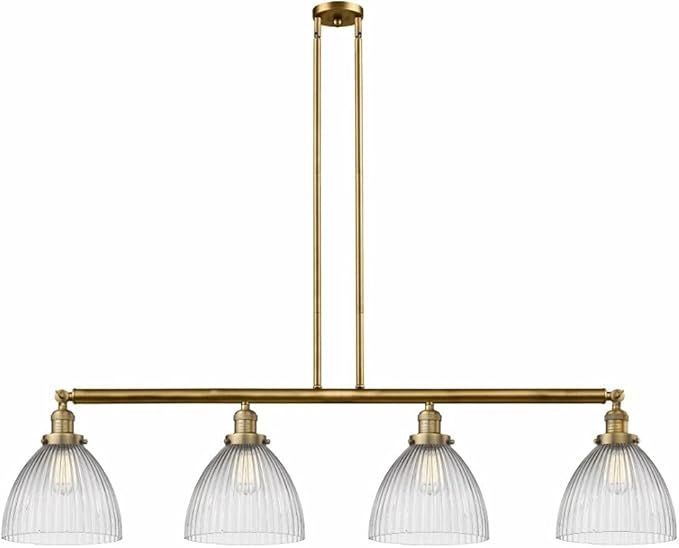 INNOVATIONS LIGHTING 214-BB-G222 Seneca Falls 3 Light Island Light, Brushed Brass | Amazon (US)