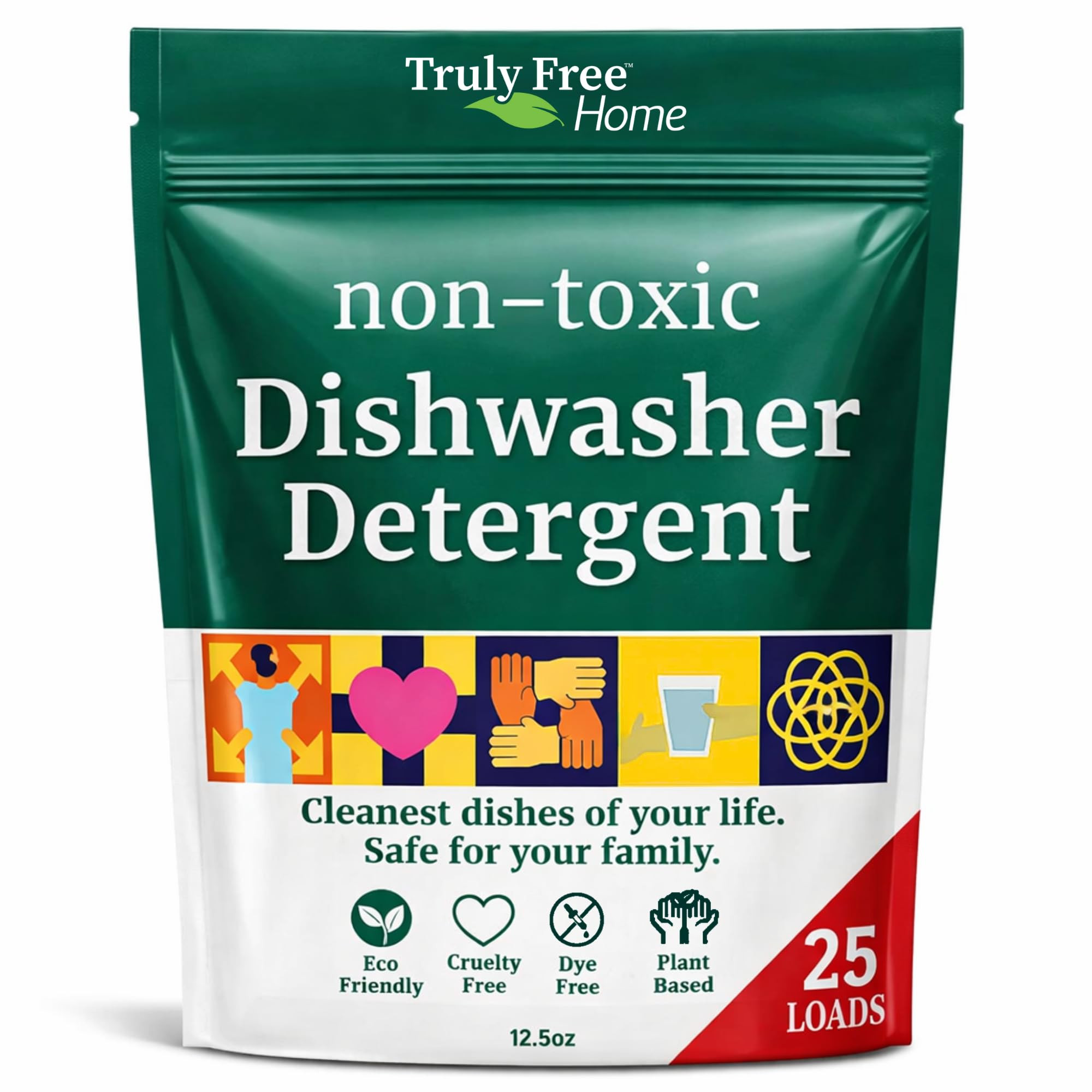 Truly Free Dishwasher Detergent Powder | Natural Dish Detergent, Dishwasher Soap | Plastic Free, ... | Amazon (US)