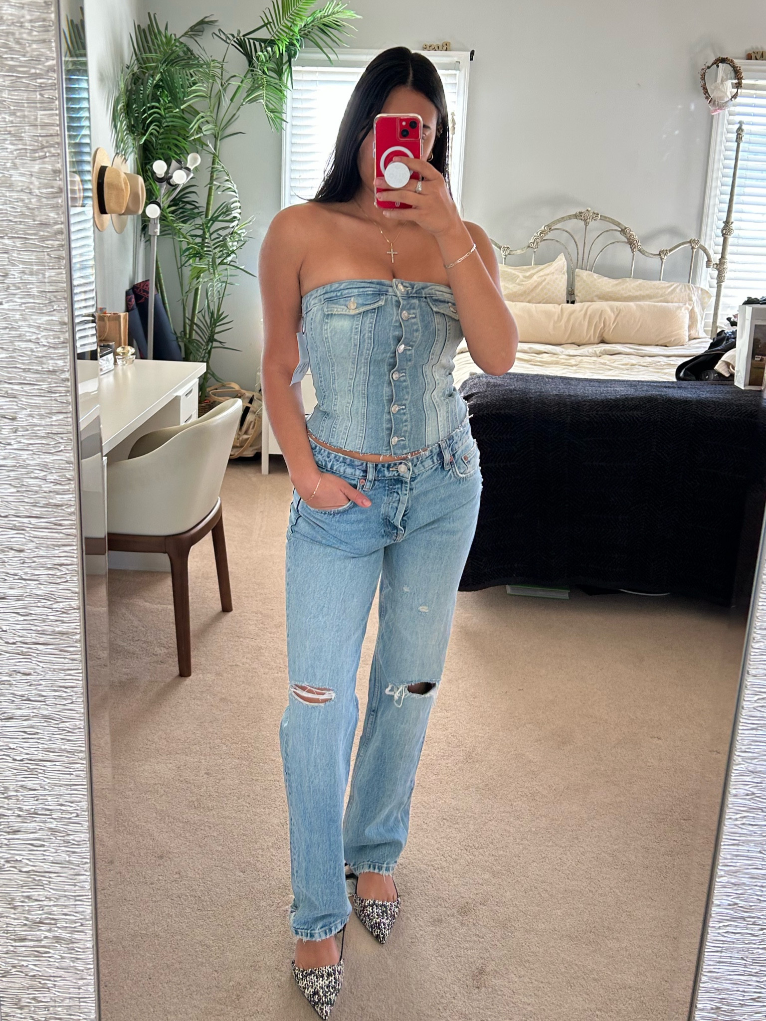 Domonique Strapless Denim Top in … curated on LTK