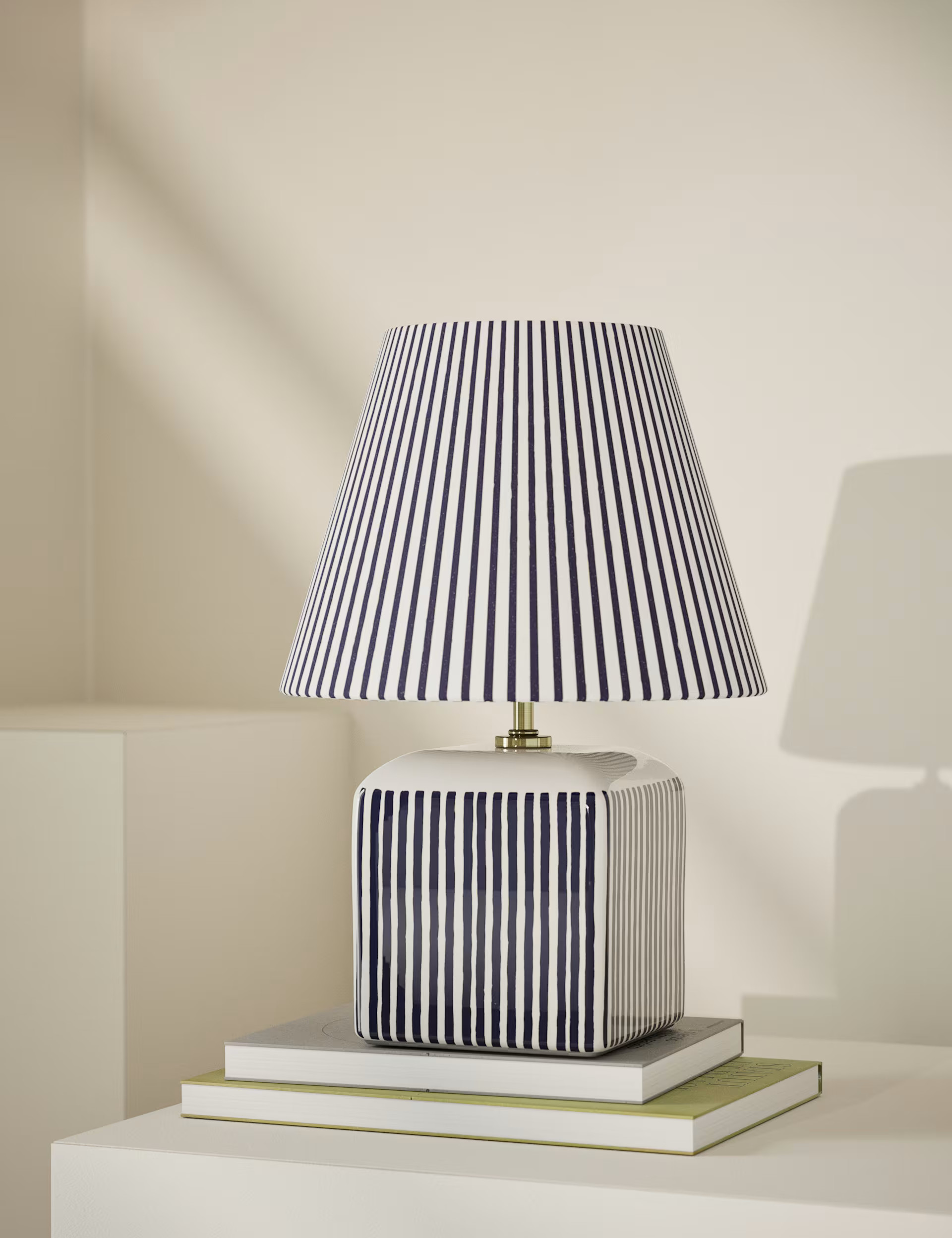 Joshua Ceramic Striped Rechargeable Table Lamp | Marks & Spencer (UK)