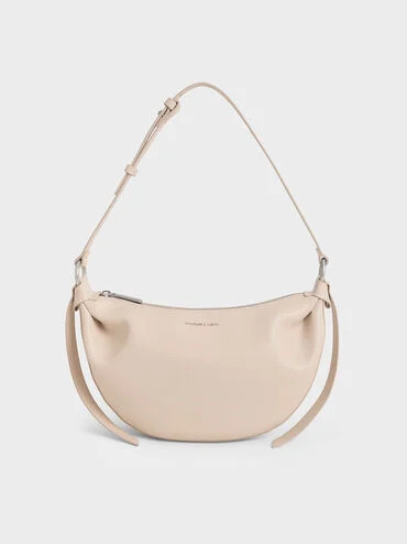 Oat Calla Half-Moon Bag | CHARLES & KEITH | Charles & Keith EU