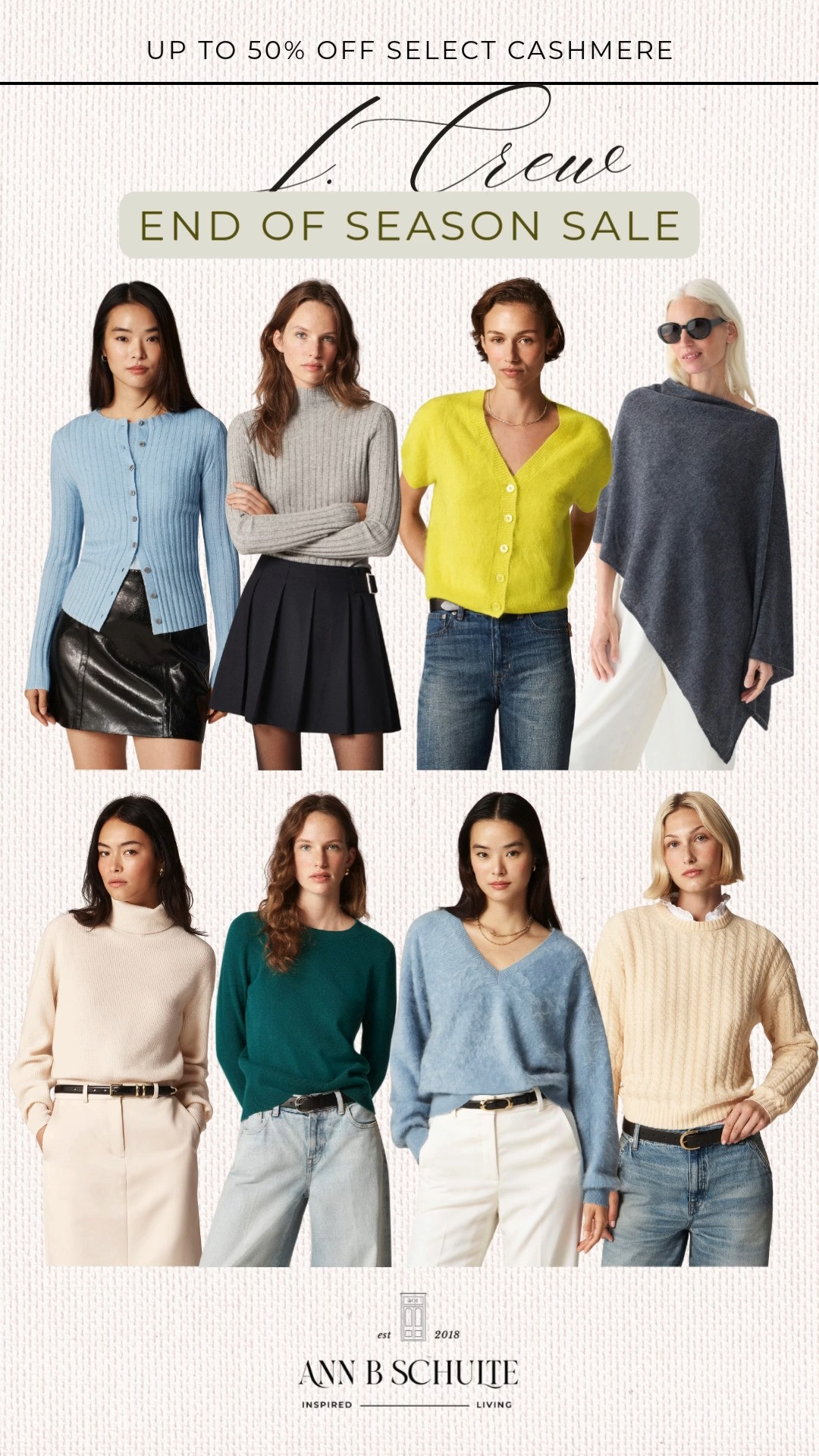 J.Crew’s End of Season Sale is giving up to 50% off select cashmere and cozy never looked so chic. Sweater weather just got elevated. ❄️🧣✨ #JCrew #LTKSale #EndOfSeasonSale #CashmereStyle #WinterFashion #WardrobeRefresh #StyleInspo #OOTD #ChicLooks #LTKootd 

 #LTKootd #LTKSeasonal #LTKSaleAlert