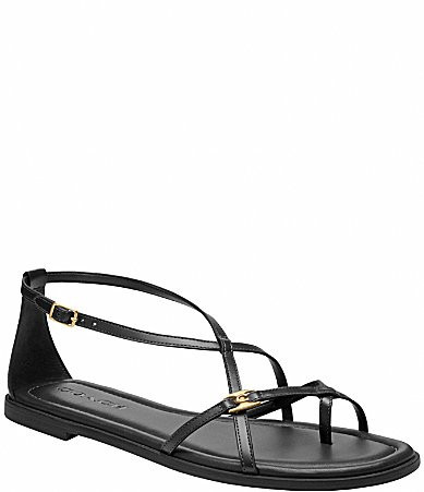 COACH Jenni Leather Strappy Sandals - 5M | Dillard's