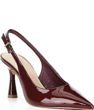 Gianni Bini Ellanor Patent Pointed Toe Slingback Pumps - 8 | Dillard's